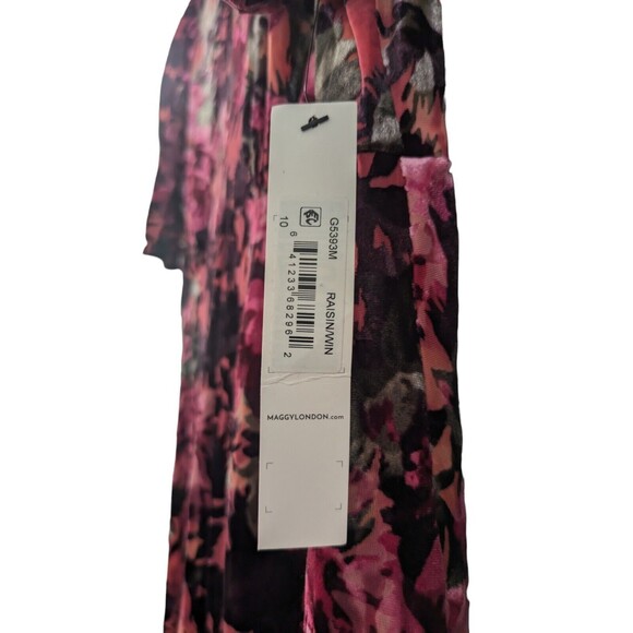 Maggy London Velvet Womens Floral Dress Casual/ Dressy VERY ELEGANT SIZE 10 - Picture 4 of 4